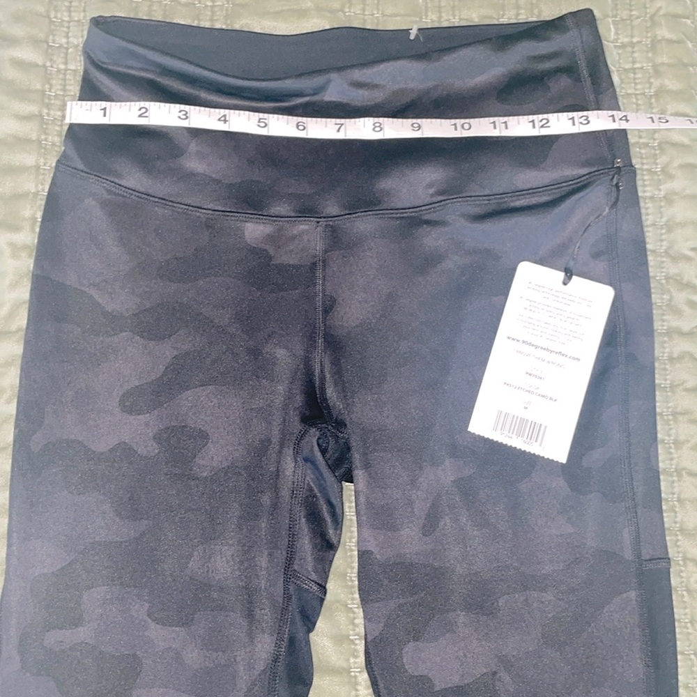 NWT 90 degree by Reflex high waisted yoga pants with sheer back panels size M